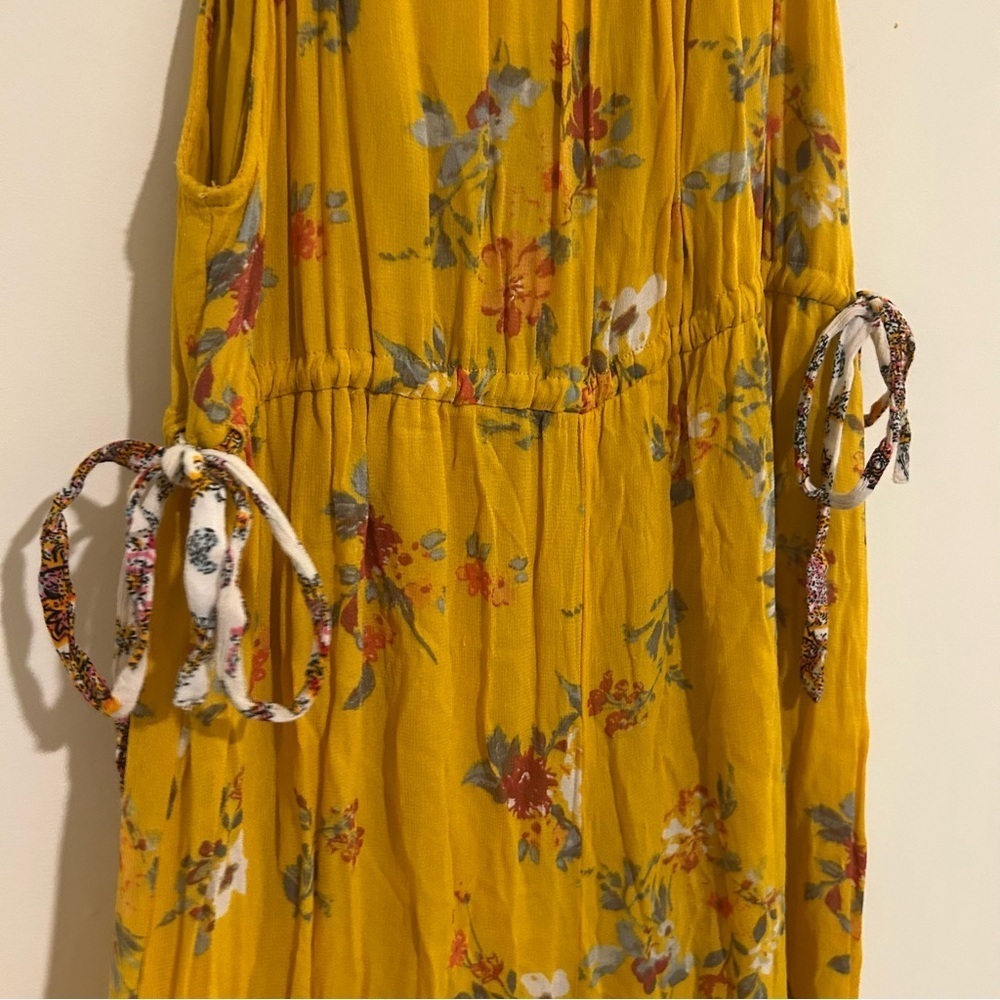 Free People Georgia Wide Leg Jumpsuit Gold Combo - Picture 5 of 11